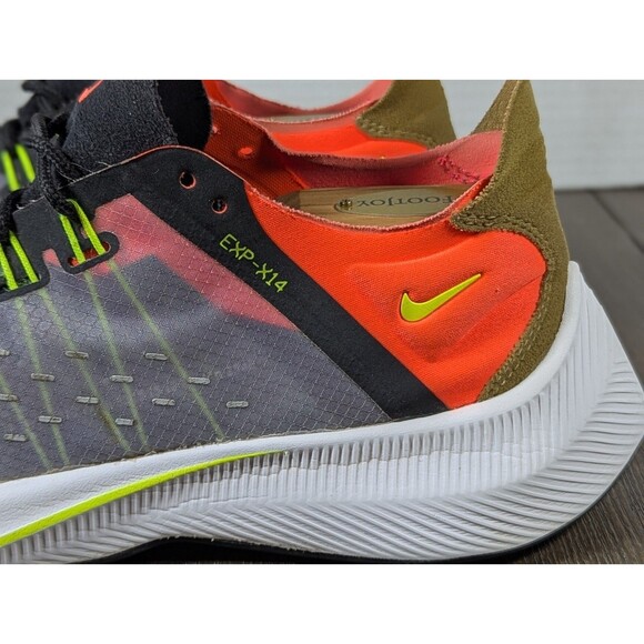 Nike EXP-X14 Running Shoes Sneakers Youth 7Y AJ1927 002 Gray Neon Lightweight - Picture 3 of 16